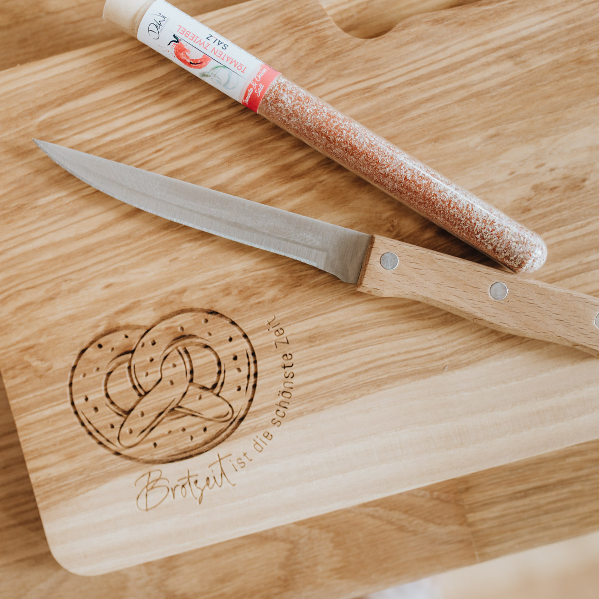 Brotzeitbrett mit Messer – Brotzeit ist die beste Zeit – Bild 4