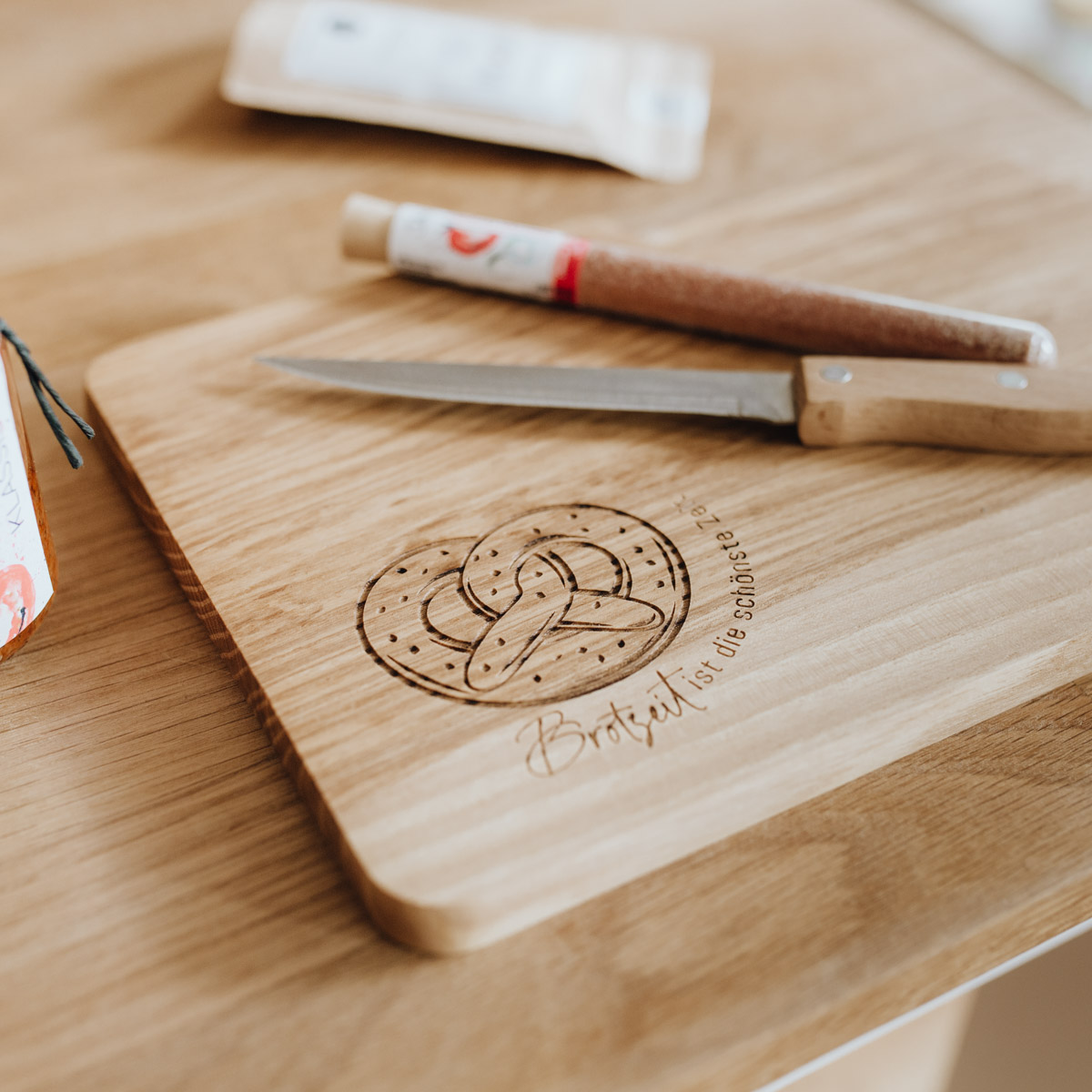 Brotzeitbrett mit Messer – Brotzeit ist die beste Zeit – Bild 5