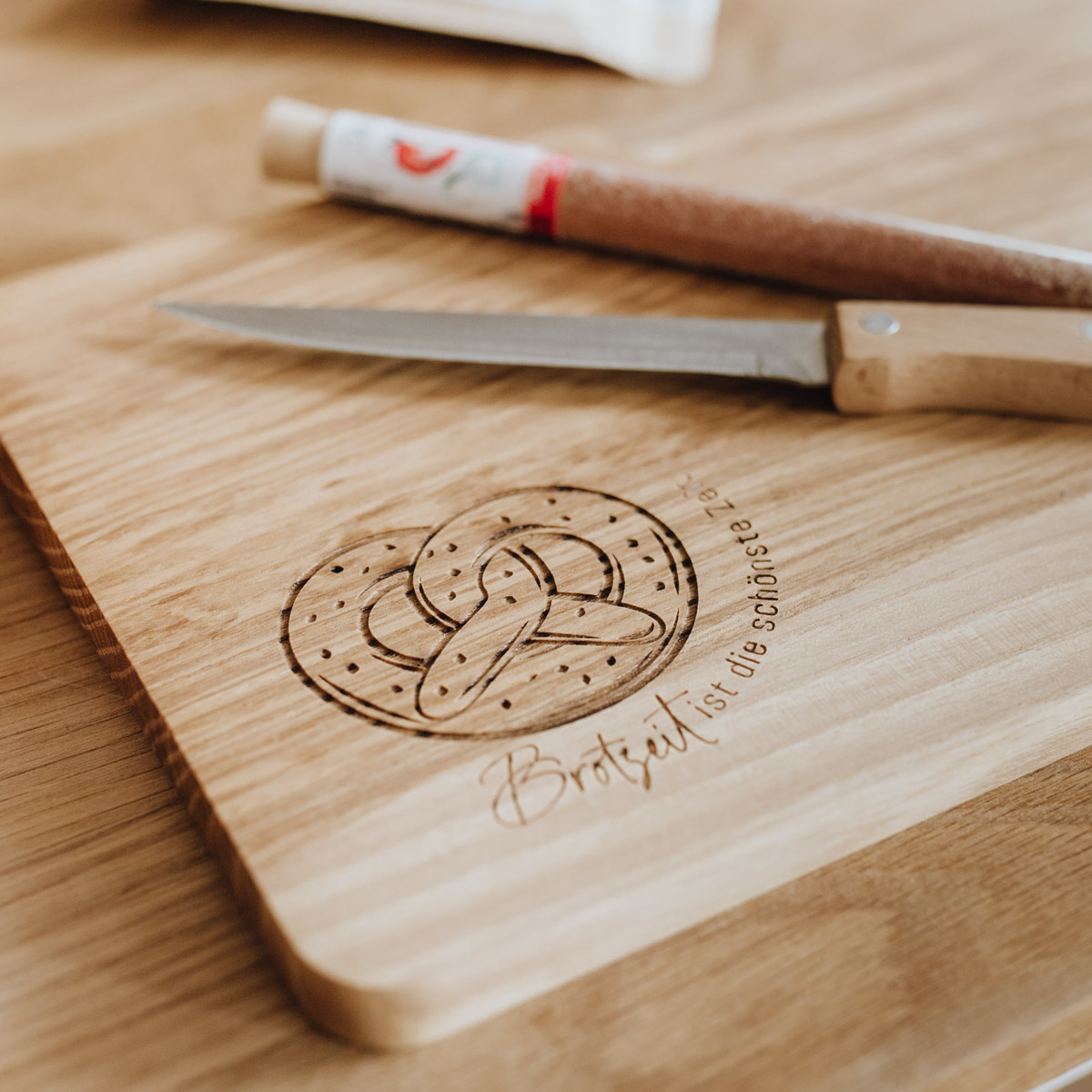Brotzeitbrett mit Messer – Brotzeit ist die beste Zeit – Bild 6