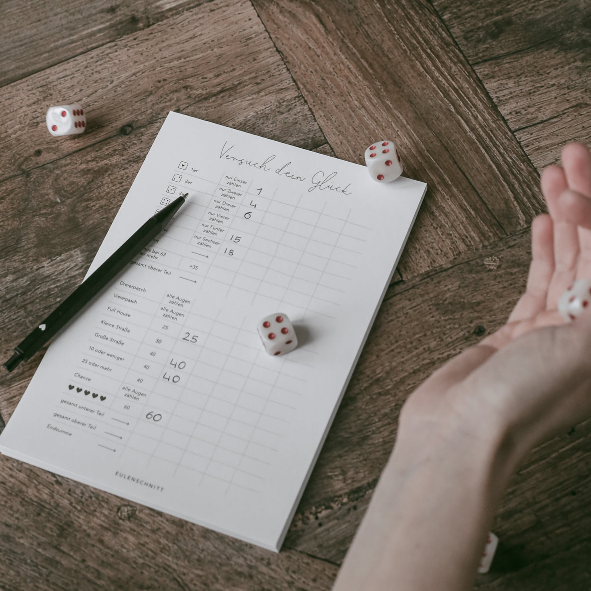 Versuch dein Glück – Spielblock Kniffel