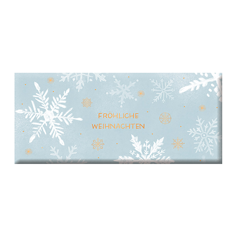 Fröhliche Weihnachten Schneeflocken – Mini-Schokoladentafel