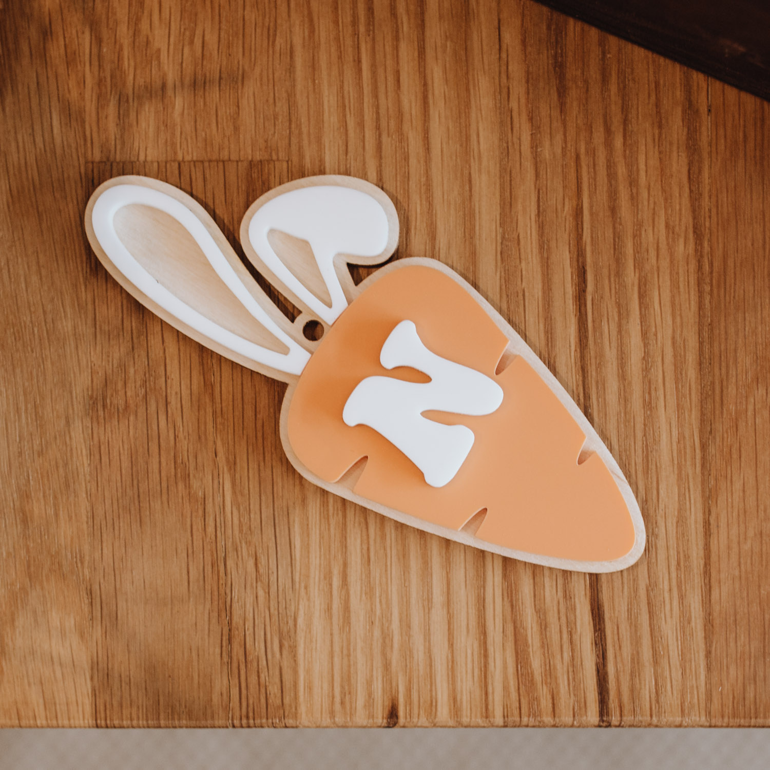 Anhänger für Ostern – Möhre mit Hasenohren – Bild 2