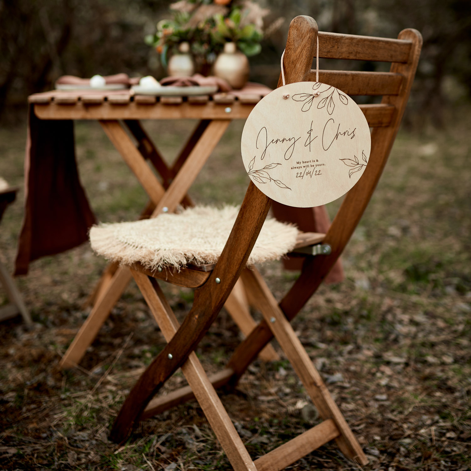 Natural Elegance – Holzschild – Bild 3