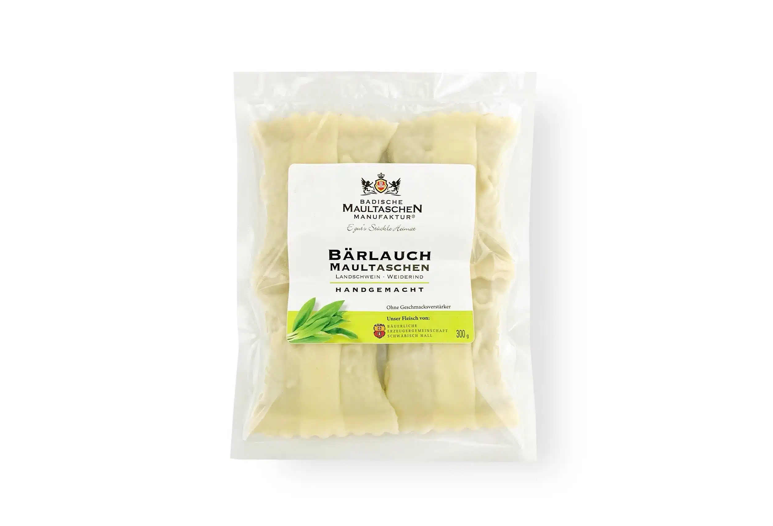 „Bärlauch“ Maultaschen mit Landschwein und Weiderind – 4 Stück