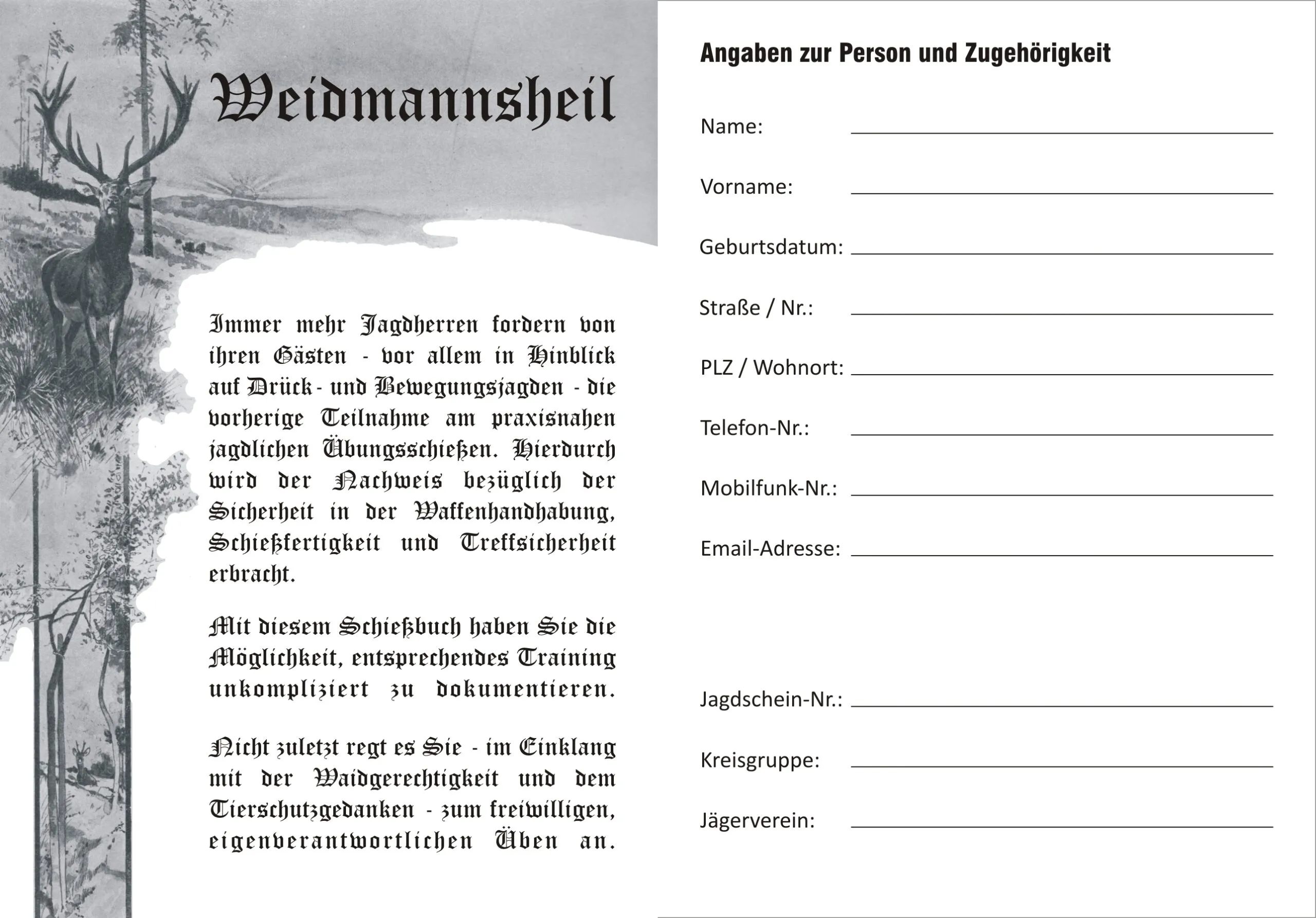 Schießbuch für Jäger Motiv Schmidt und Bender – Bild 2